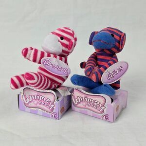 Whimzy Pets Mini Plush Monkeys Smooch & Grins Set of 2 Blip Toys